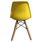Καρέκλα ArteLibre ROSENE Κίτρινο/Φυσικό PP/Ξύλο/Μέταλλο 31x39x55cm
