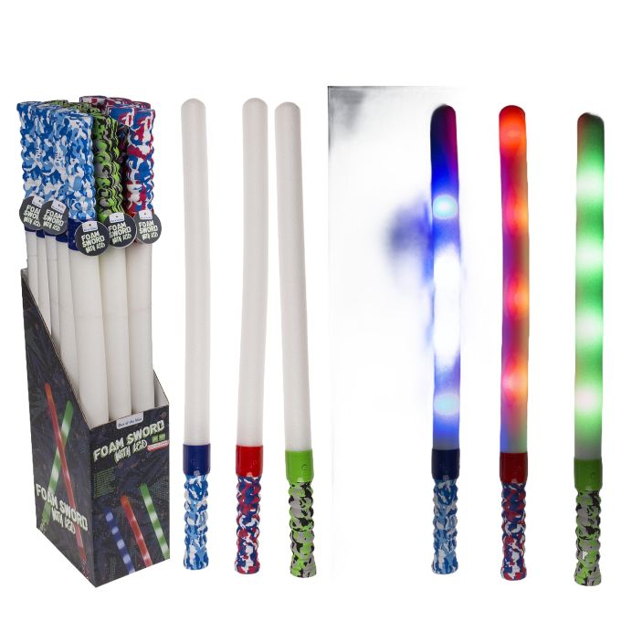 Παιχνίδι Σπαθί Αφρού Με LED 2 Επιλογές Φωτισμού 66.5cm Σε 3 Χρώματα