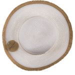 Καπέλο Ψάθινο 98% Polyester 2% Ψάθα Μέγεθος One Size 34x35x12cm Σε 2 Χρώματα