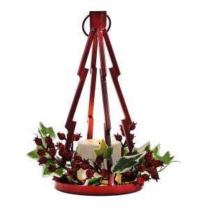 Χριστουγεννιάτικο Φανάρι Με Κερί 29cm