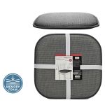 Μαξιλάρι Καρέκλας Memory Foam Σκούρο Γκρι 40x40cm Σετ 2Τμχ