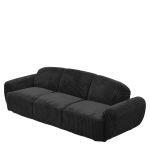 Καναπές Κρεβάτι Τριθέσιος ArteLibre SCULPTA Μαύρο Ύφασμα 234x88x75cm