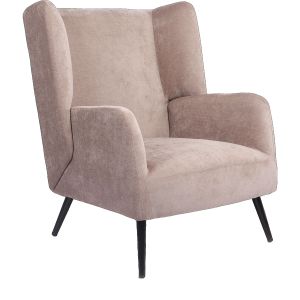 Πολυθρόνα ArteLibre NORA Καφέ Ανοιχτό Ύφασμα/Μέταλλο 100x80x89cm