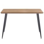 Τραπέζι Τραπεζαρίας ArteLibre MINOS Sonoma/Μαύρο Μέταλλο/Μοριοσανίδα 120x70x75cm