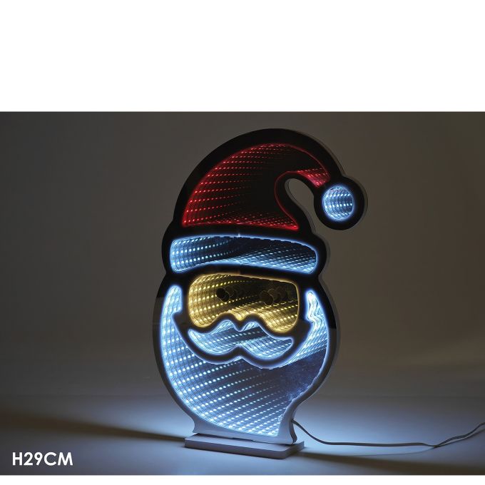 Χριστουγεννιάτικη LED Infinity Φιγούρα Άγιος Βασίλης 29cm Με USB