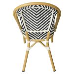 Πολυθρόνα Κήπου ArteLibre BIMINI Λευκό/Μαύρο/Φυσικό Αλουμίνιο/Textilene 46x55x88cm