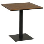 Τραπέζι Κήπου ArteLibre NAMIBIA Ανθρακί/Καρυδί Αλουμίνιο/Polywood 60x60x72cm