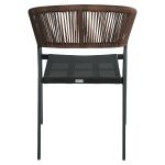 Πολυθρόνα Κήπου ArteLibre FIJI Μαύρο/Φυσικό Αλουμίνιο/Rattan 56x60x78cm