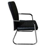 Καρέκλα Επισκέπτη ArteLibre AERIX Μαύρο/Ασημί PU/Μέταλλο 54x60x96cm
