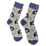 Κάλτσες Φωτογραφική Μηχανή Λευκό/Μπλε 70% Βαμβάκι/25% Polyester/5% Ελαστάνη Μέγεθος 42-46