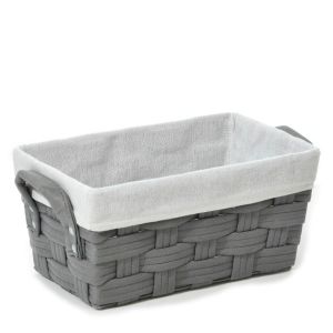 Καλάθι Αποθήκευσης Γκρι Polyester 33x21x16cm