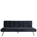 Καναπές Κρεβάτι ArteLibre ELVORE Μαύρο Ύφασμα/Ξύλο 190x83x74cm