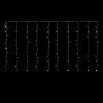 80 LED Κουρτίνα Εξωτερικού Χώρου Πολύχρωμο Φως Διάφανο Καλώδιο 2x1m