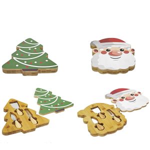 Χριστουγεννιάτικη Επιφάνεια Κοπής Με Αξεσουάρ 24x3x26cm Σε 2 Σχέδια