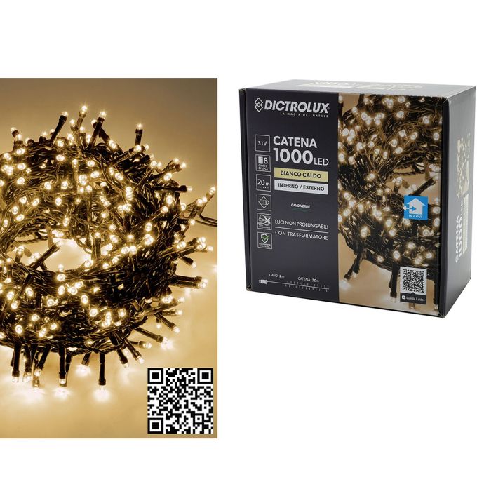 1000 LED Εσωτ. & Εξωτ. Χώρου Με 8 Προγράμματα Και Μετασχηματιστή Θερμό Λευκό Φως Πράσινο Καλώδιο Μη Επεκτεινόμενο IP44 3