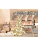 Χριστουγεννιάτικο Δέντρο Με 30 MicroLED Χρυσό 40cm