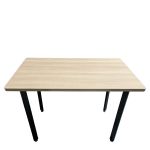Τραπέζι Τραπεζαρίας ArteLibre NORDEX Φυσικό/Μαύρο MDF/Μέταλλο 110x70x75cm
