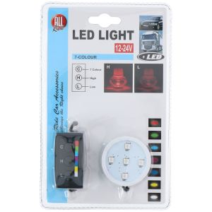 Βάση LED Για Άρωμα Turbo 7 Χρωμάτων 12-24V Με Ρυθμιστή Φωτεινότητας ALL RIDE