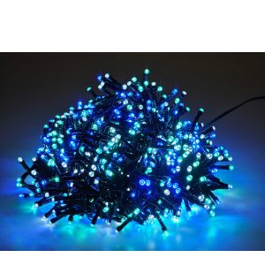 1000 LED Εσωτ. & Εξωτ. Χώρου Με 8 Προγράμματα Και Μετασχηματιστή Πολύχρωμο Φως Πράσινο Καλώδιο Μη Επεκτεινόμενο IP44 31V