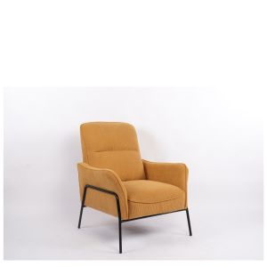 Πολυθρόνα ArteLibre ELAN Πορτοκαλί Ύφασμα Κοτλέ/Μέταλλο 94x77x82cm