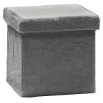 Πουφ Αναδιπλούμενο Γκρι Velure 38x38cm