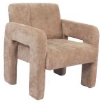 Πολυθρόνα ArteLibre VELORA Μπεζ Ύφασμα/Ξύλο 75x68x69cm