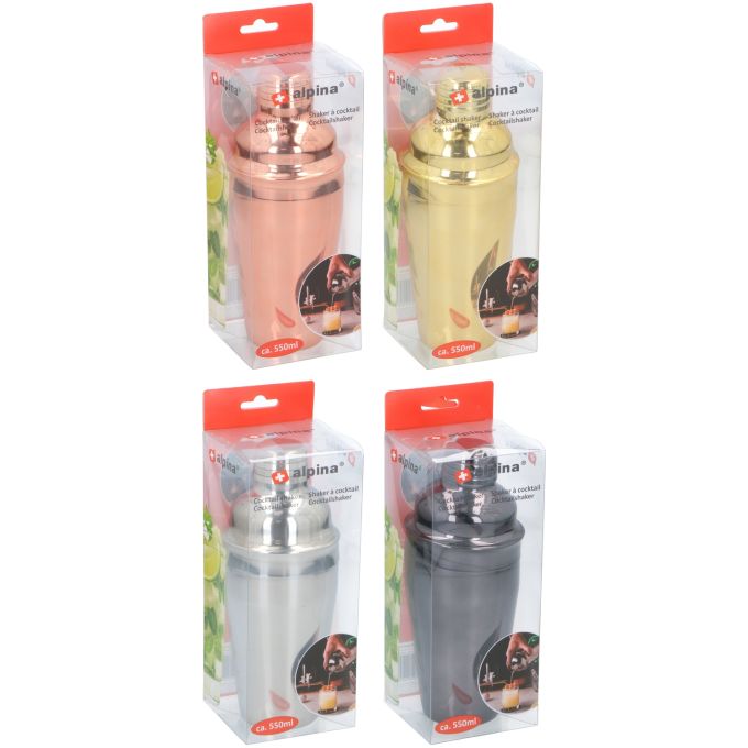 Shaker Για Κοκτέιλ 550ml Σε 4 Χρώματα ALPINA