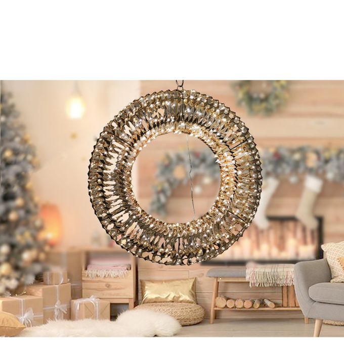 Χριστουγεννιάτικος Δακτύλιος Με 480 MicroLED Θερμό Λευκό 50cm