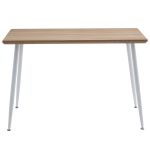 Τραπέζι Τραπεζαρίας ArteLibre MINOS Sonoma/Λευκό Μέταλλο/Μοριοσανίδα 120x70x75cm