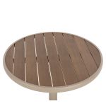 Τραπέζι Κήπου ArteLibre RAROTONGA Μπεζ Αλουμίνιο/Polywood Φ60x70cm