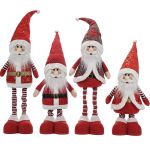 Χριστουγεννιάτικος Άγιος Βασίλης Επεκτεινόμενος 65-80cm Κόκκινο/Λευκό Σε 4 Σχέδια