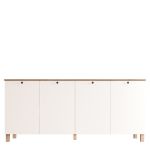 Μπουφές ArteLibre BALDER Λευκό/Φυσικό Μοριοσανίδα 180x42.1x80cm