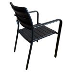 Καρέκλα Κήπου ArteLibre AMAYA Μαύρο Μέταλλο/PP 54.5x56.5x84cm