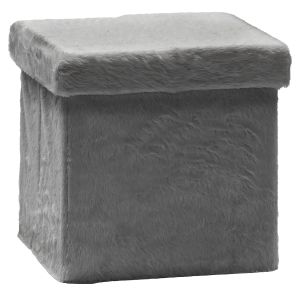 Πουφ Αναδιπλούμενο Γκρι Velure 38x38cm