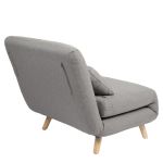 Πολυθρόνα Κρεβάτι ArteLibre VERA Γκρι Ανοιχτό Ύφασμα/Ξύλο 79x80x89cm