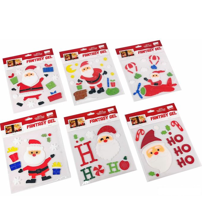 Χριστουγεννιάτικο Gel Sticker Με Άγιο Βασίλη Σε 6 Σχέδια