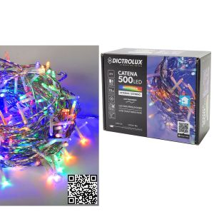 500 LED Πολύχρωμο Για Εξωτερικό Χώρο Με Διαφανές Καλώδιο Και Πρόγραμμα