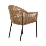 Πολυθρόνα Κήπου ArteLibre BOTIFALL Γκρι/Φυσικό Αλουμίνιο/Rattan 57x63x85cm