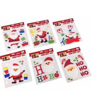 Χριστουγεννιάτικο Gel Sticker Με Άγιο Βασίλη Σε 6 Σχέδια