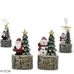 Χριστουγεννιάτικο Κερί Με Χαρακτήρες 17cm Σε 2 Σχέδια