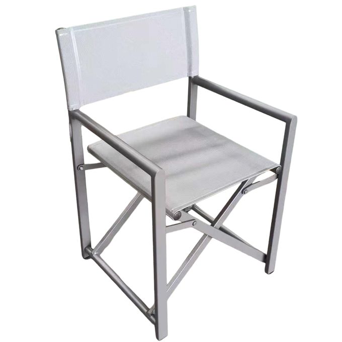 Καρέκλα Σκηνοθέτη ArteLibre TERALLIS Γκρι Ανοιχτό Ύφασμα/Αλουμίνιο 56x48x86cm