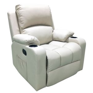 Πολυθρόνα ArteLibre Relax BELLADONA Κρεμ PU 91x102x112cm