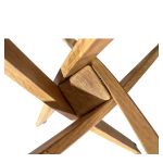 Τραπέζι Τραπεζαρίας ArteLibre GLAZERA Φυσικό/Διάφανο Γυαλί/Μέταλλο Φ90x75cm