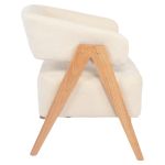 Πολυθρόνα ArteLibre BARTON Μπεζ Ύφασμα/Ξύλο 74x67x66cm