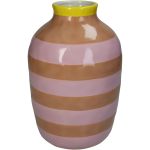 Βάζο ArteLibre Με Ρίγες Ροζ Δολομίτης 17.6x17.6x26.4cm
