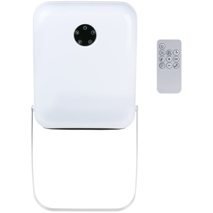 Αερόθερμο Μπάνιου Επιτοίχιο Ψηφιακό Με Κρεμάστρα Πετσέτας Και Τηλεχειριστήριο Λευκό IP22 750/2000W ALPINA