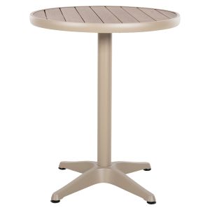 Τραπέζι Κήπου ArteLibre RAROTONGA Μπεζ Αλουμίνιο/Polywood Φ60x70cm