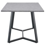 Τραπέζι Τραπεζαρίας ArteLibre DUNSMERE Γκρι Μάρμαρο/Μαύρο Μέταλλο/Μοριοσανίδα 160x90x75cm