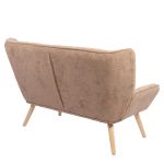 Καναπές ArteLibre NESTO Καφέ Ανοιχτό Ύφασμα/Ξύλο 86x126x78cm