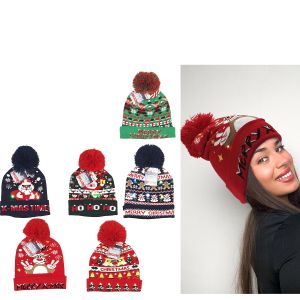 Χριστουγεννιάτικο Σκουφάκι  Με Φως Σε 6 Σχέδια